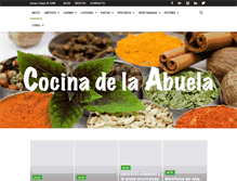 Tablet Screenshot of cocinadelaabuela.com